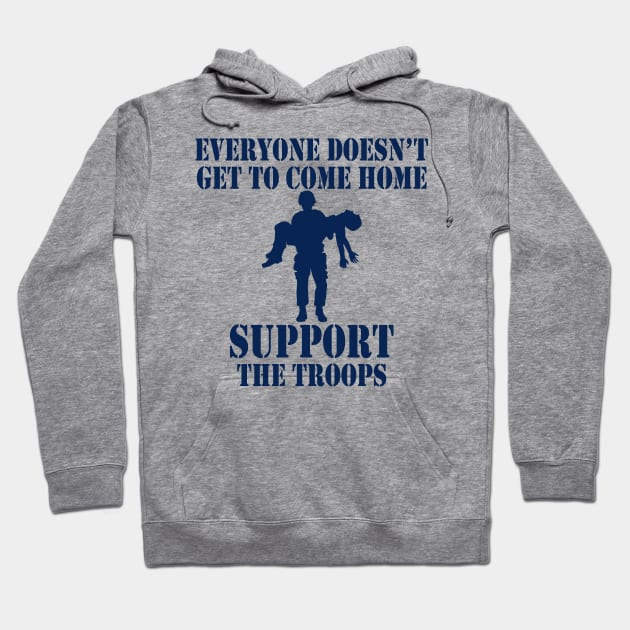 Not Everyone Gets To Come Home (navy) Hoodie by Pixhunter